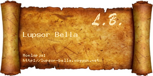 Lupsor Bella névjegykártya